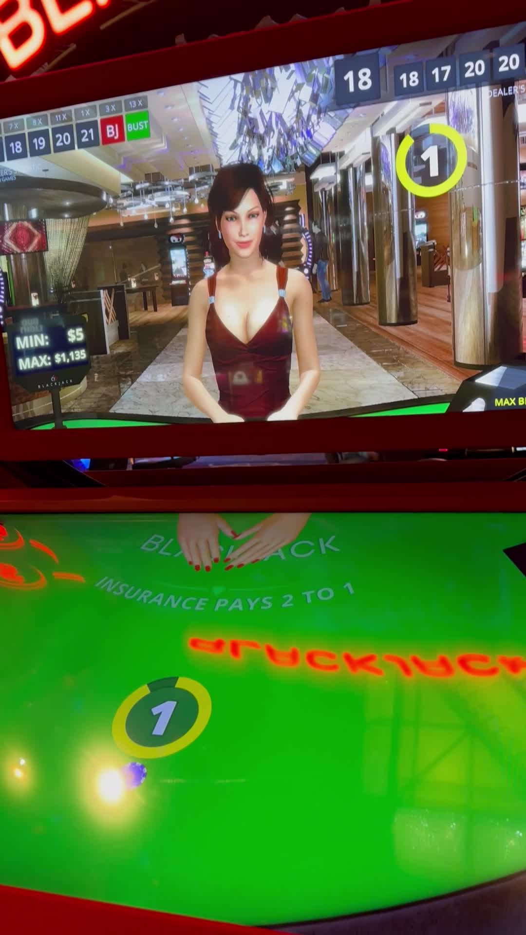 Never lucky at Blackjack machine