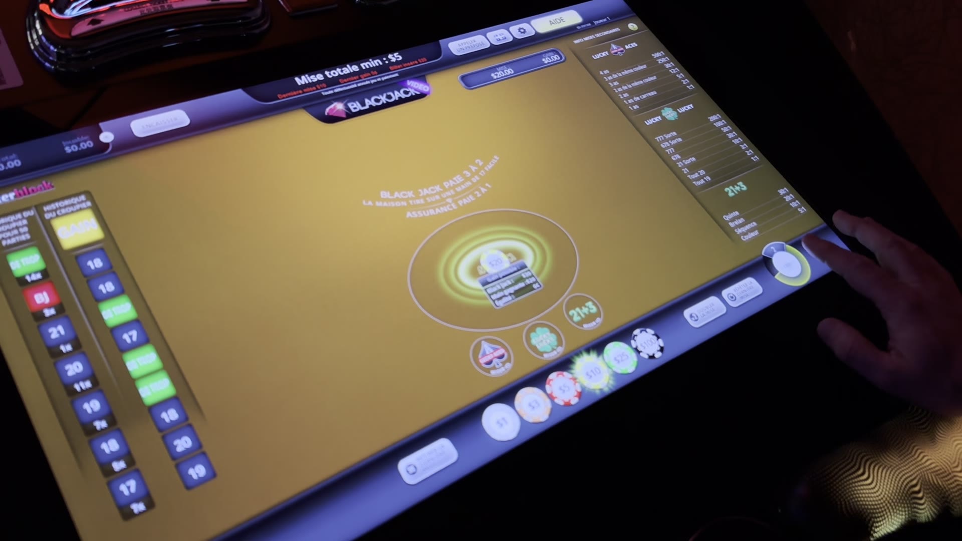 Blackjack glitch not working in Montreal Canada